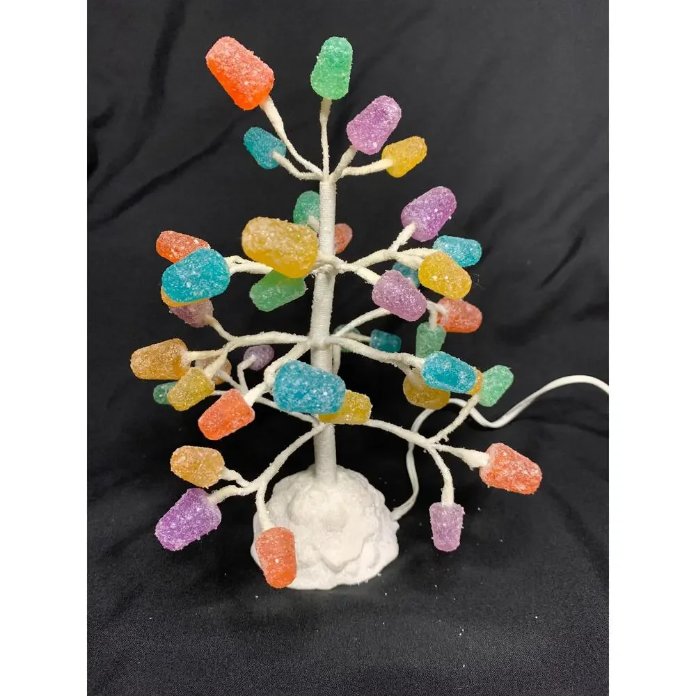 Dept 56 Gumdrop Tree 52967 9 in LED Lighted Village Accessory Tested Box